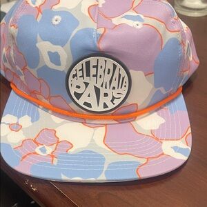 Celebrate Paris Men's Floral Cap - Blue and Orange